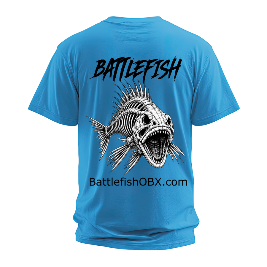 Carolina Blue Gildan T-Shirt with Battlefish Logo