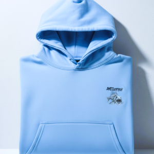 Alternative view of Battlefish Hoodie-Carolina Blue